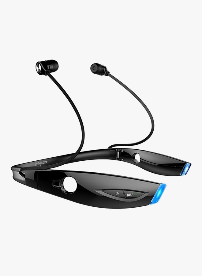 Zealot - Neckband Bluetooth Wireless In-Ear Earphone With Microphone Black/Blue - Image 1