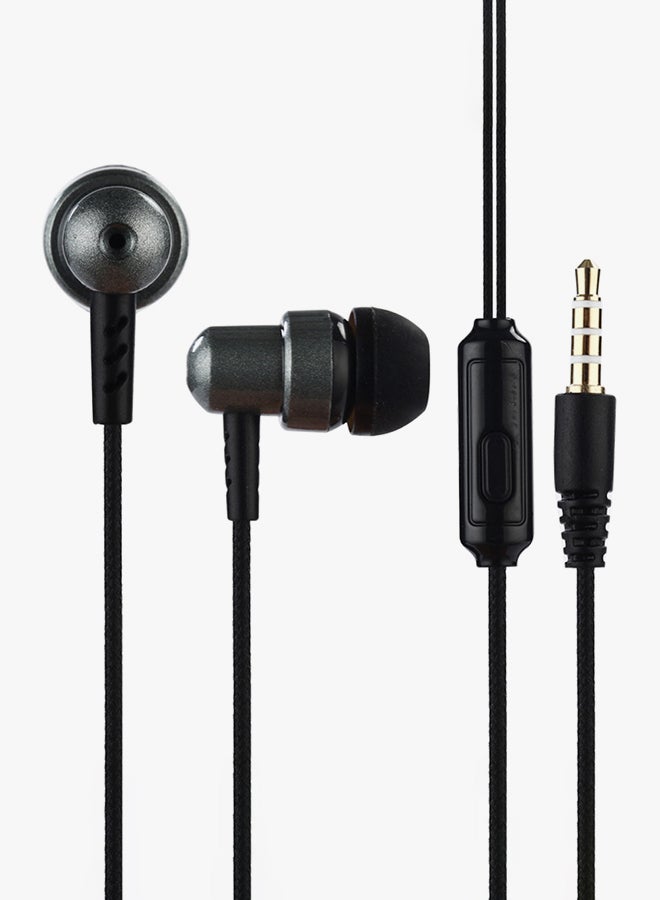 docooler Stereo In-Ear Earphone With Microphone Grey/Black - Image 2