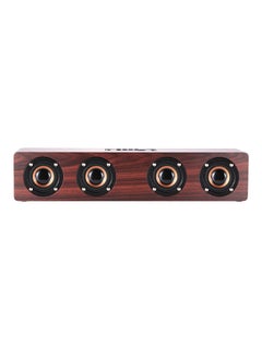 docooler Super Bass Subwoofer Bluetooth Speaker With Microphone Brown/Black  - Image 1