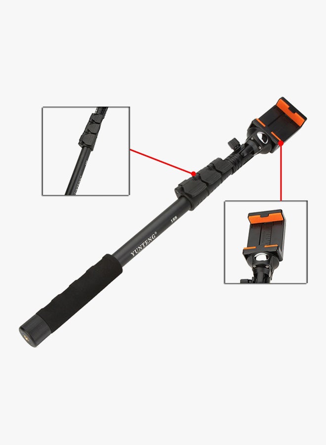 Extendable Handheld Tripod Monopod Adapter With Phone Clip Orange/Black - v1534514571/N16182828A_3