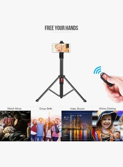 docooler Portable Selfie Stand Tripod With Remote Control Black  - Image 4