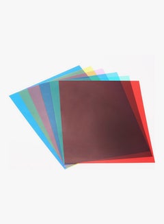 docooler 6-Piece Correction Gel Sheets Filter Set For Flash Light Speedlite 25x20cm Multicolour  - Image 2