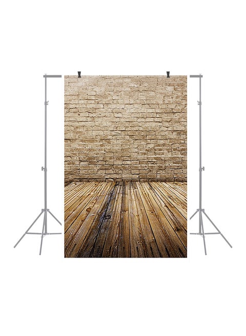 Brick Wall Wood Floor Pattern Studio Background Multicolour