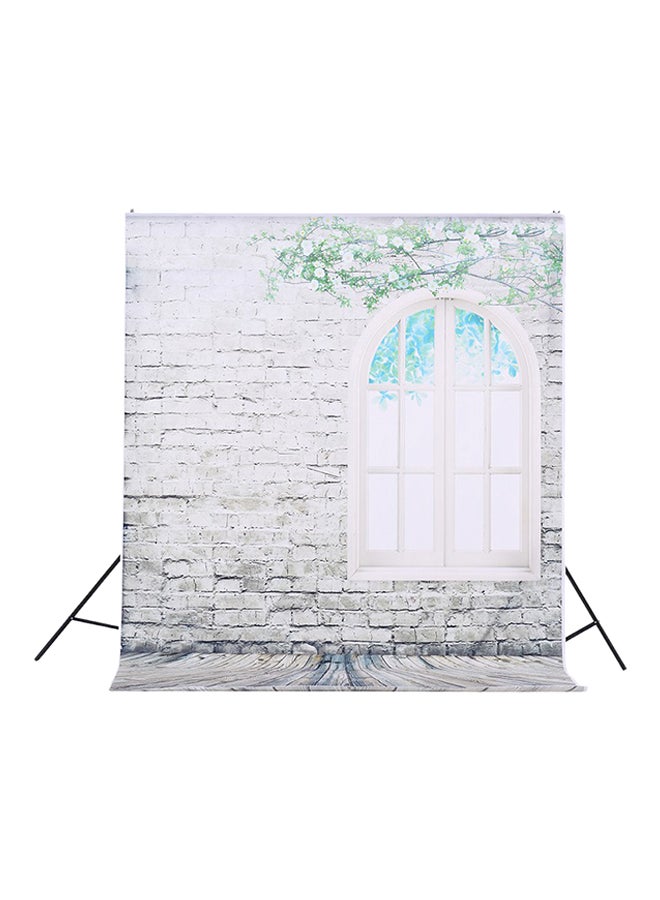 ANDOER - Flower Window Home Wooden Floor Pattern Portrait Studio Background Multicolour - Image 1