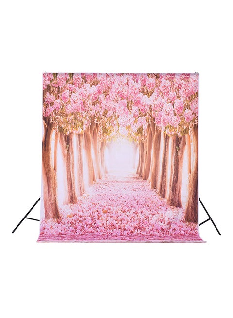 Romantic Flower Tree Road Pattern Printed Studio Background Multicolour
