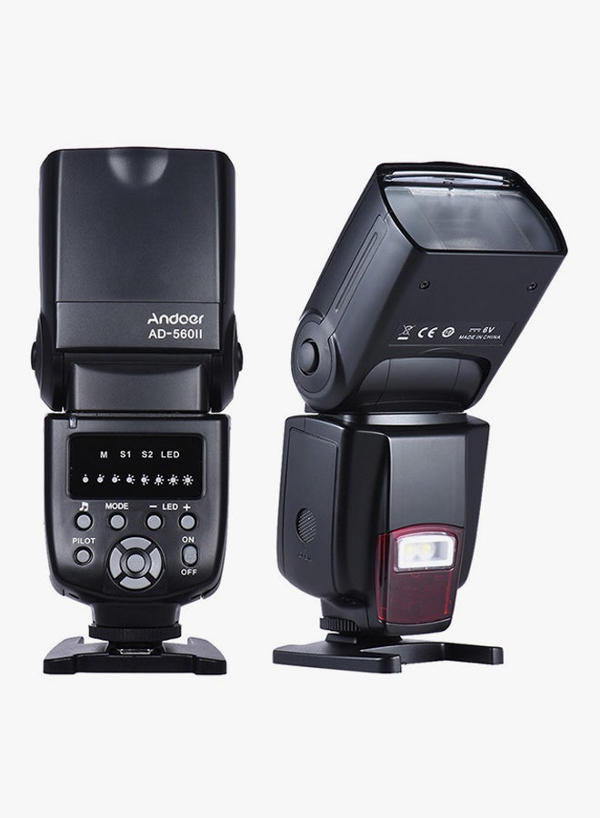 ANDOER Universal Flash Speedlite On-Camera With Adjustable LED Fill Light Black  - Image 4