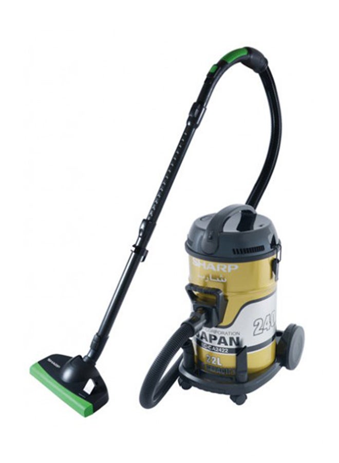 مكنسة كهربائية 22 L 2400 W ECCA2422 أسود/ أصفر