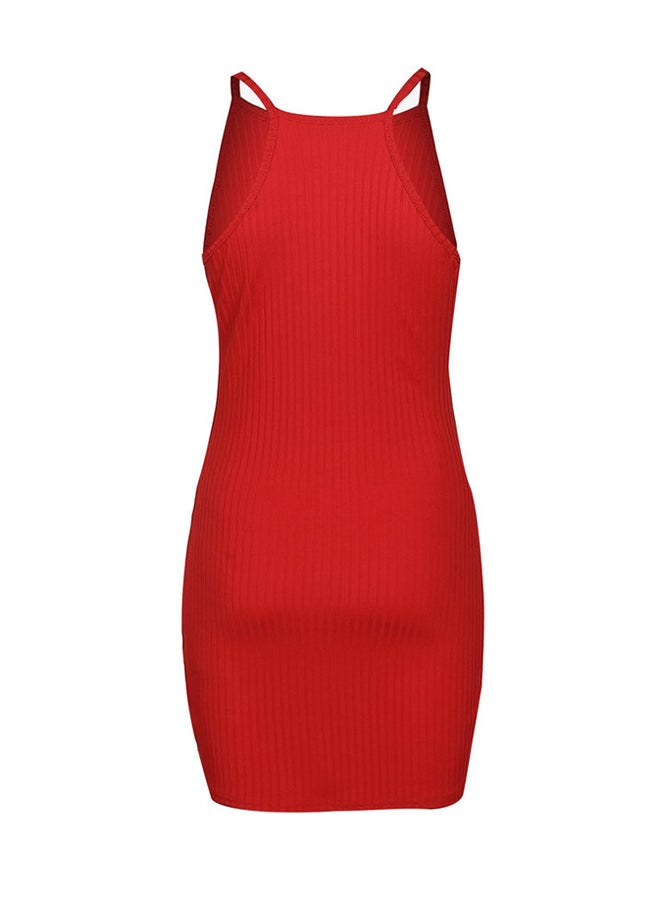 Sling Party Mini Dress Red - Image 2