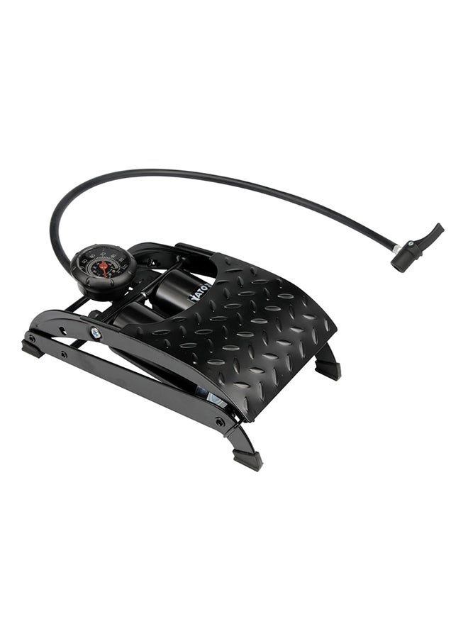 Yato Foot Pump With Gauge Black