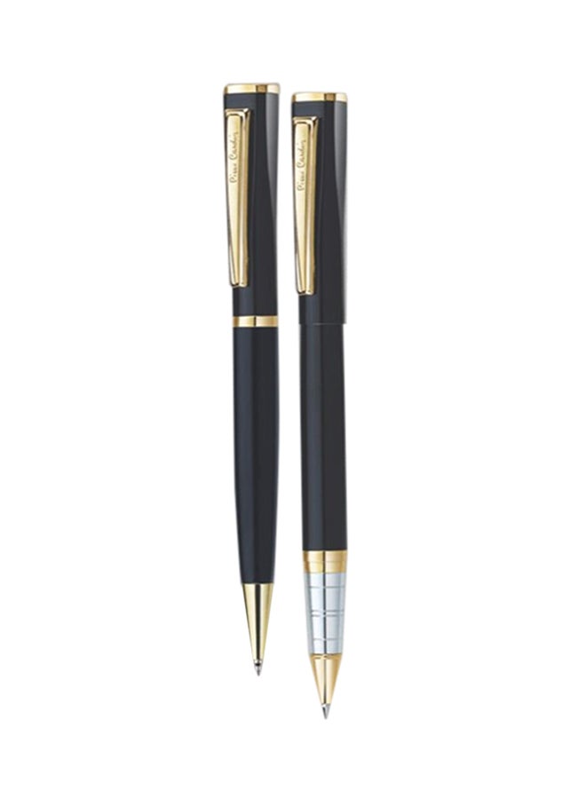 pierre cardin 2-Piece Dignity Gold Ball Point Pen Set Black/Gold/Silver