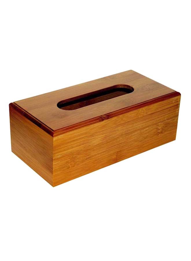 Liying Wooden Tissue Box Brown 8x11x33centimeter - Image 1