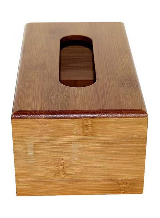 Liying Wooden Tissue Box Brown 8x11x33centimeter - Image 3