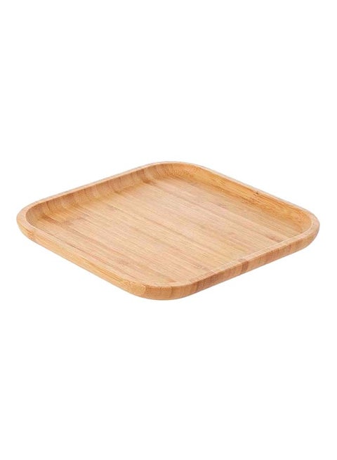 Wooden Single Square Serving Trays Brown 2.5x25x25centimeter