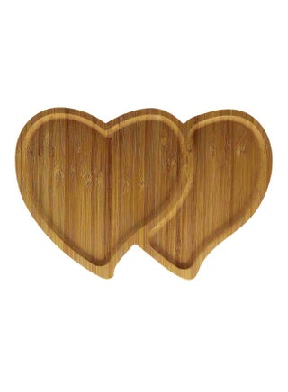 Bamboo Heart Shaped Tray Brown 1.5x18x27centimeter - v1534827688/N16493408A_1