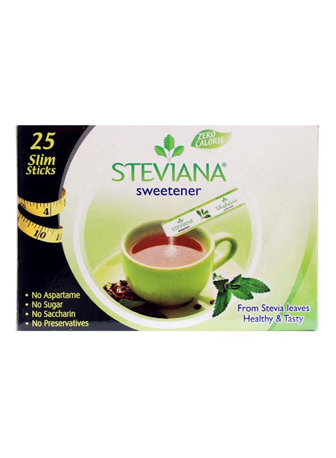 Steviana - Slim Sticks Sweetener 25 Pieces 1.5grams - Image 1