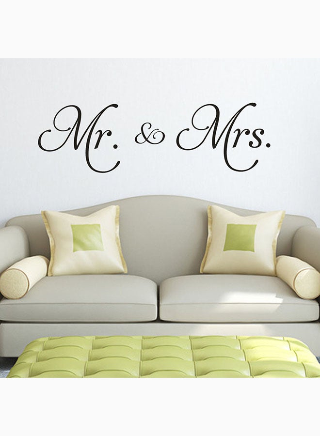 Mr And Mrs Wall Stickers Black 77x23cm - Image 2