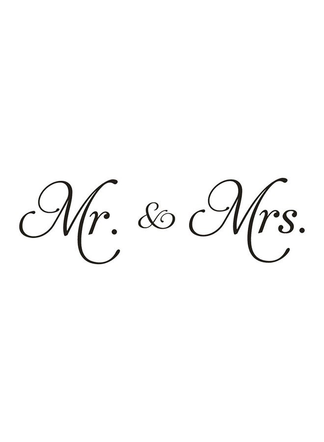 Mr And Mrs Wall Stickers Black 77x23cm - Image 1