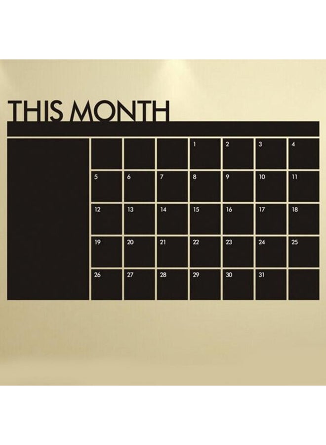 DIY Monthly Planner Chalkboard Wall Sticker Black 60x92cm - Image 1