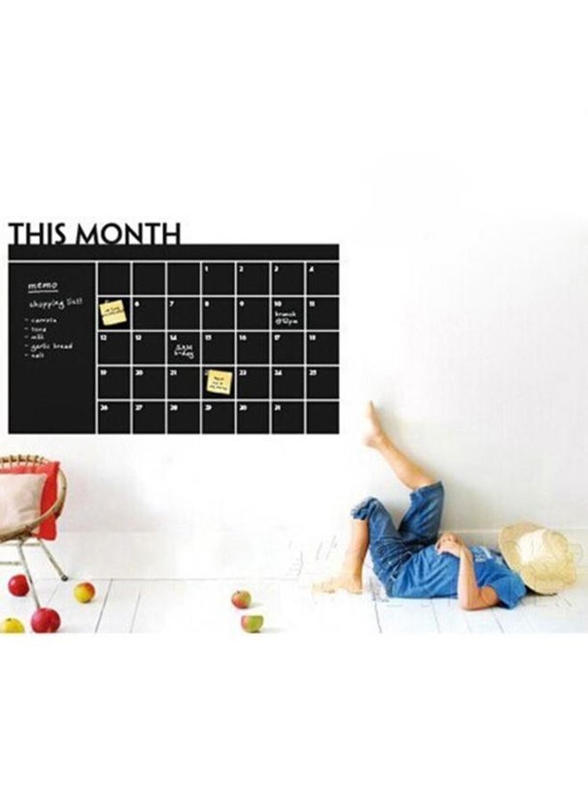 DIY Monthly Planner Chalkboard Wall Sticker Black 60x92cm - Image 3