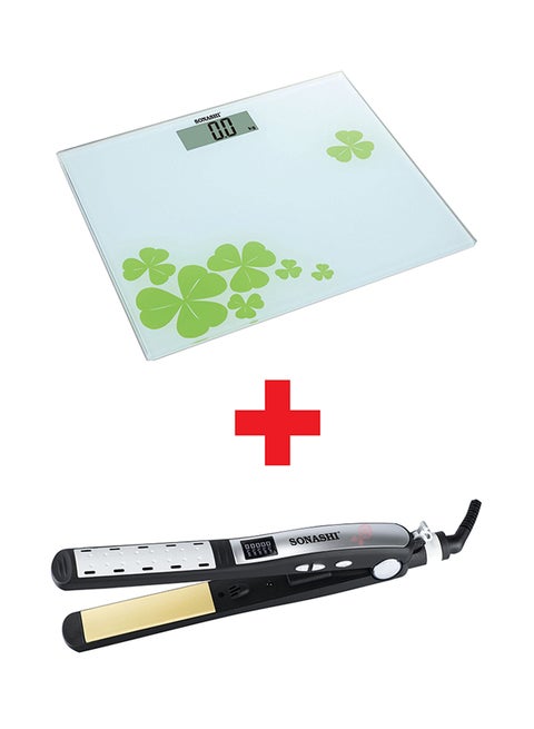 Hair Straightener With Digital Weighing Scale Multicolour