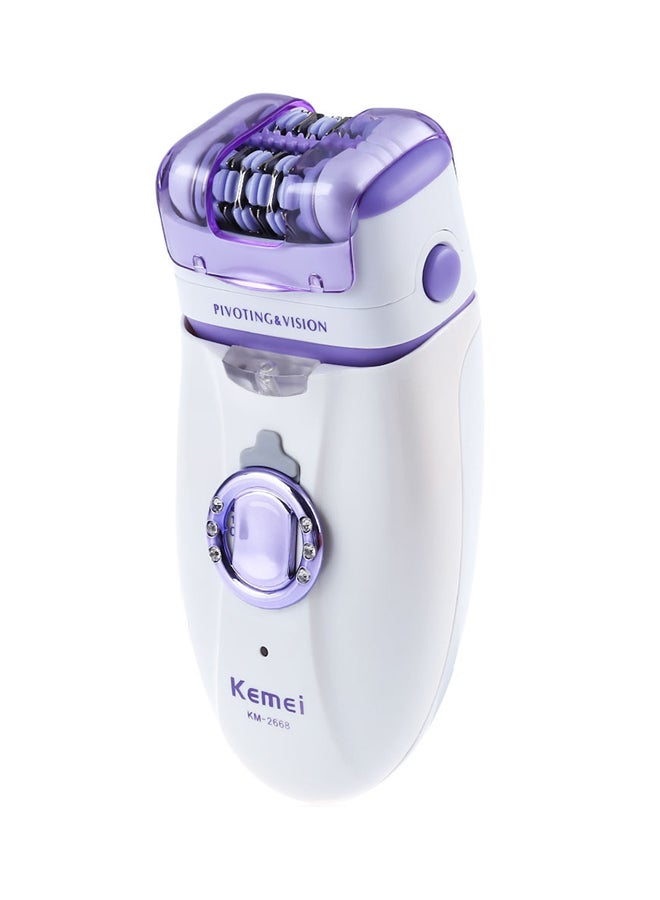 Kemei 2 In 1 Electric Epilator KM-2668 White/Purple - Image 2