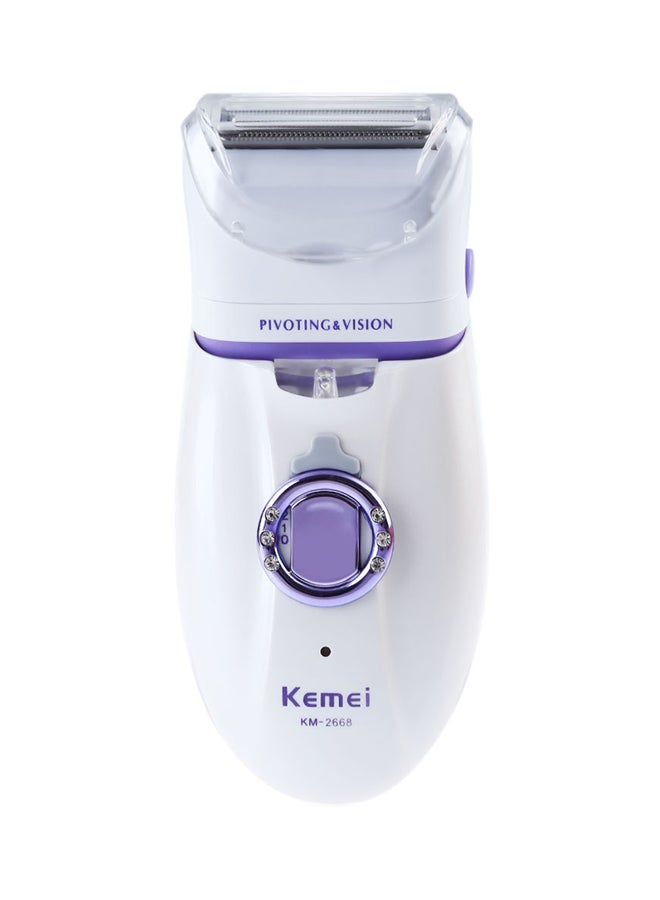 Kemei 2 In 1 Electric Epilator KM-2668 White/Purple - Image 1