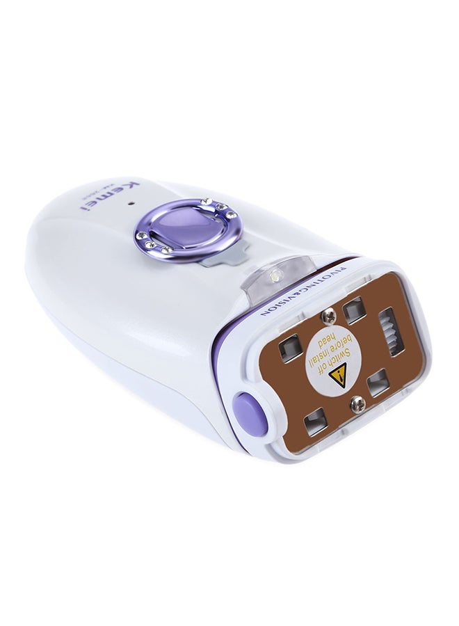 Kemei 2 In 1 Electric Epilator KM-2668 White/Purple - Image 4