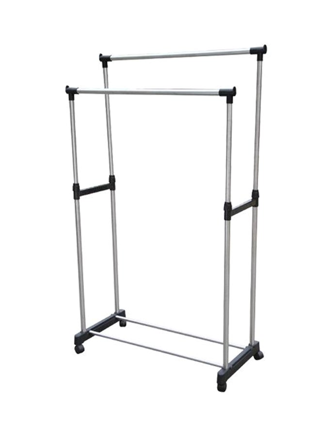 Metal Cloth Hanger Silver/Black 85x42x160cm 
