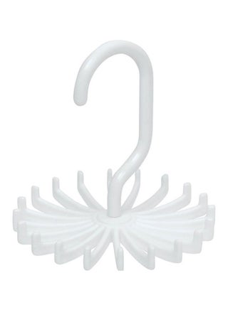 20-Piece Hooks Rotating Tie Scarf Hanger White 11x12cm - v1534843713/N16515243A_1