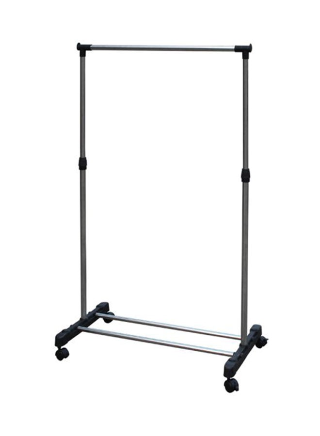 Stainless Steel Garment Rack Silver/Black 160x42x78cm  - Image 1