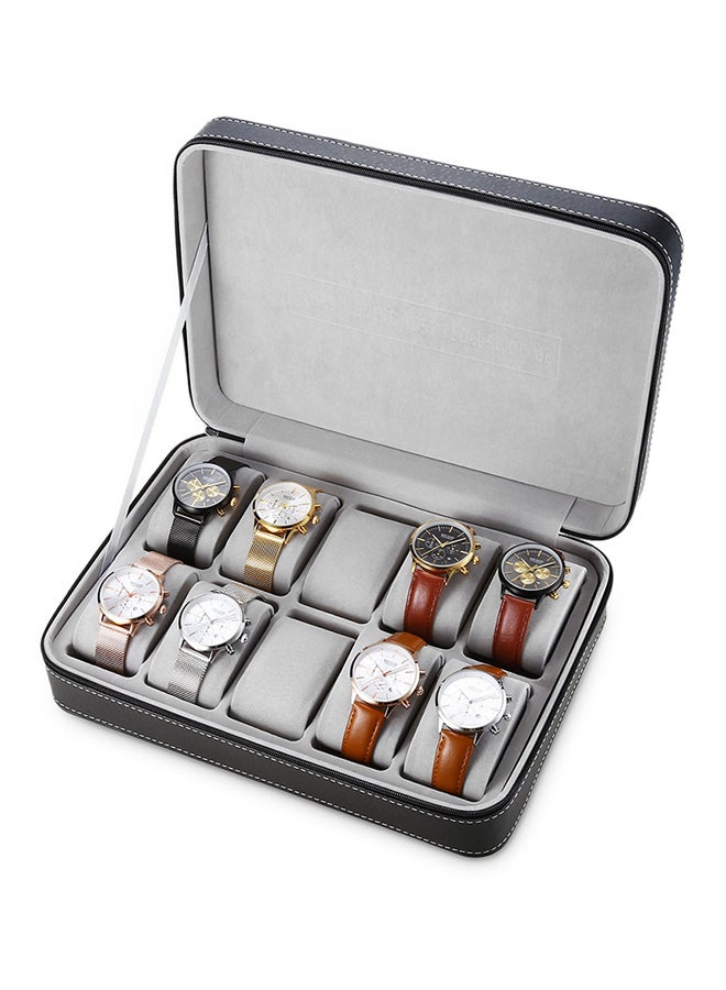 Generic - unisex 10 Grid PU Leather Travel Watch Organizer - Image 1