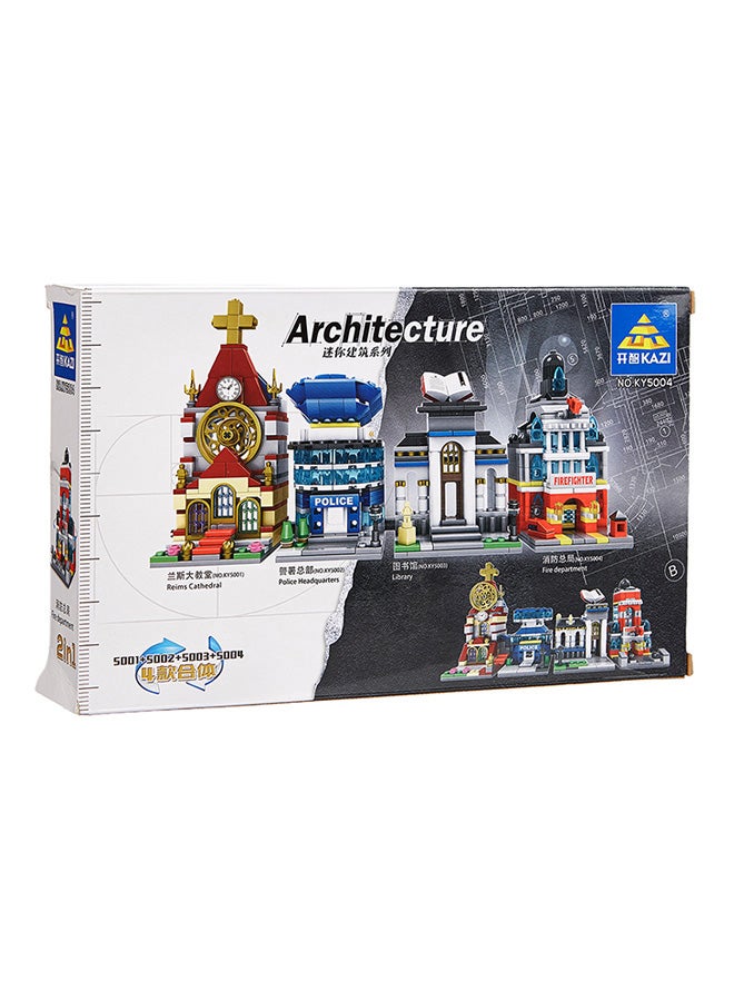 Goldedge 142-Pieces Fire Department Building Bricks Set 15cm 