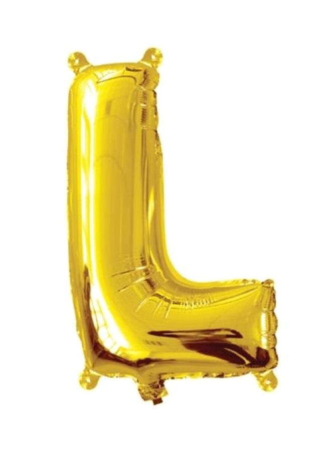 جولد إيدج بالون من القصدير على شكل حرف "L" 32بوصة 