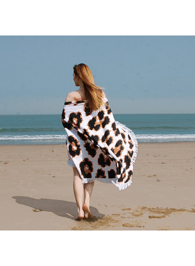 homgeek Round Shape Printed Beach Towel Multicolour 400grams  - Image 2