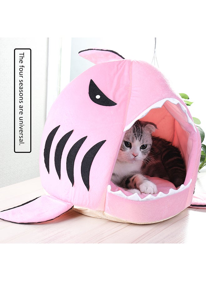 Carno Shark Shape Pet House Pink Small - Image 2
