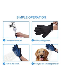 Pet Shower Grooming Glove Blue/Black - v1534856608/N16437703A_6