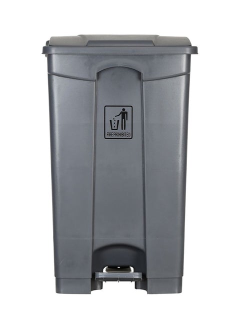 Garbage Bin Trash Can Grey Step On Grey 87Liters