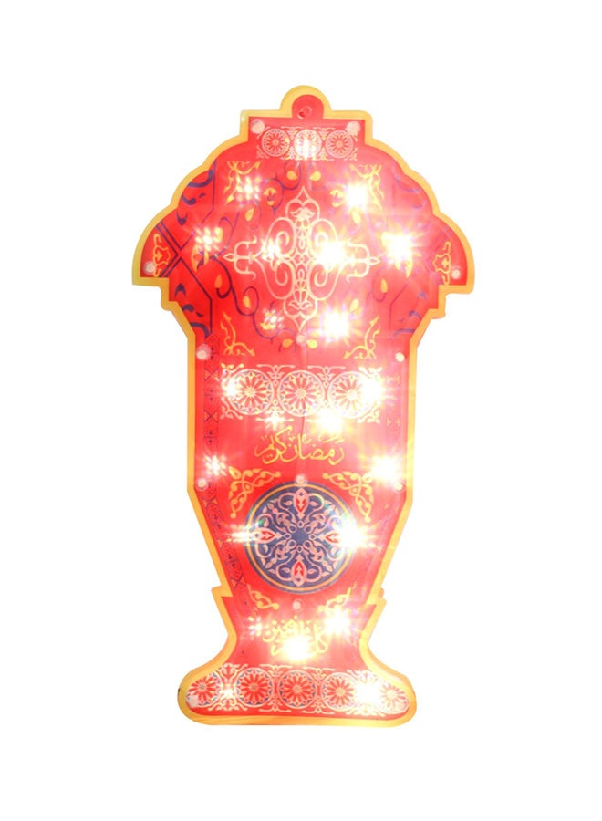 فانوس رمضان مزخرف للزينة أحمر 19-35سنتيمتر - نسخة أصلية أحمر 19-35سم