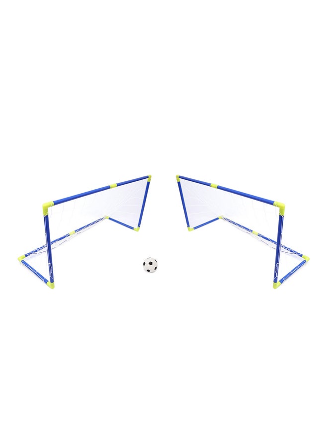 2-Piece Portable Football Goal Net Set Fun Activity Creative Play Set For Kids 112x 41x 56cm - Image 1