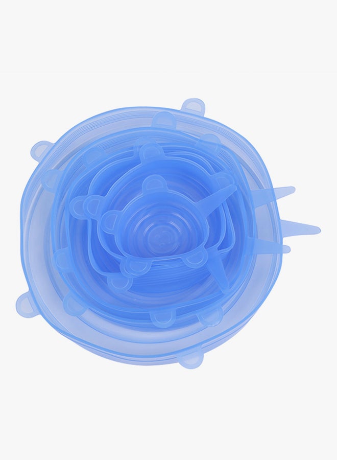 Everrich - 6-Piece Stretchable Tear Resistant Silicone Lids Blue 6-Piecegrams - Image 1