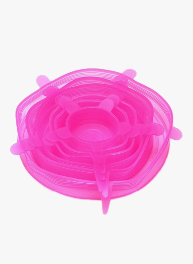 Everrich 6-Piece Stretchable Silicone Lids Pink 155grams - Image 2