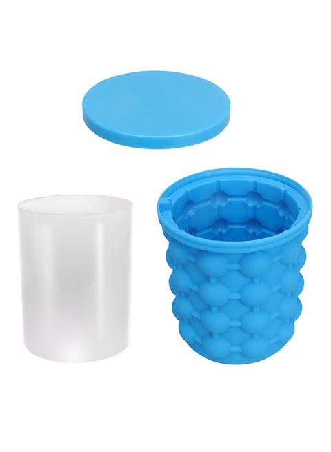 Bucket Shape Ice Cube Maker Blue 400grams