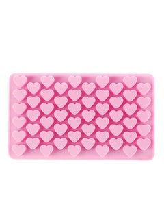 Everrich 55 Hole Heart Shape Ice Mould Pink 55grams  - Image 1