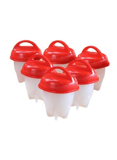 Everrich 6-Piece Egg Cooker Clear/Red 50grams  - Image 1
