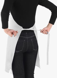 Everrich Esonmus Kitchen Apron With Adjustable Neck Belt And 2 Pockets White 67grams  - Image 3