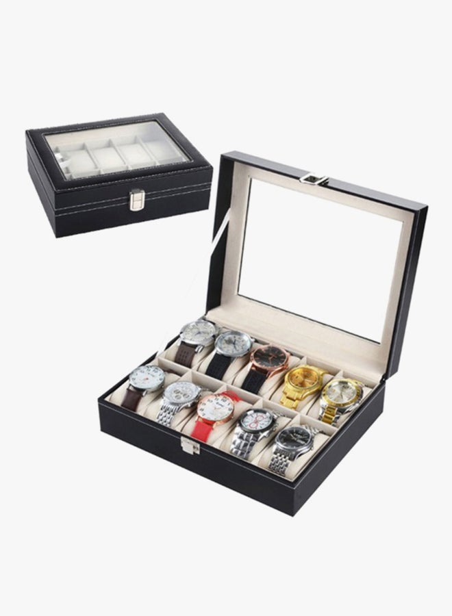10-Compartment Window Watch Box - Image 2