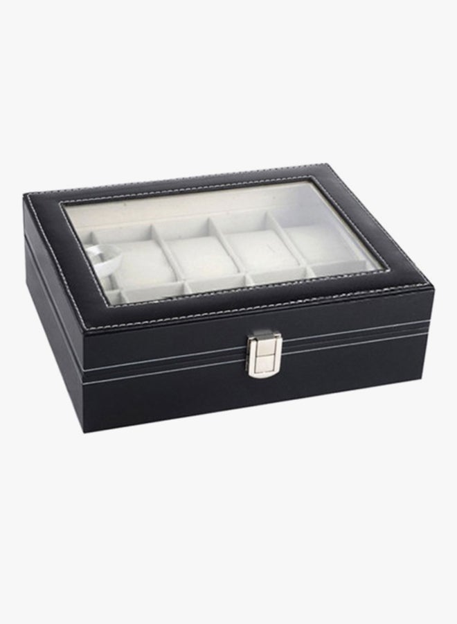 10-Compartment Window Watch Box - Image 3