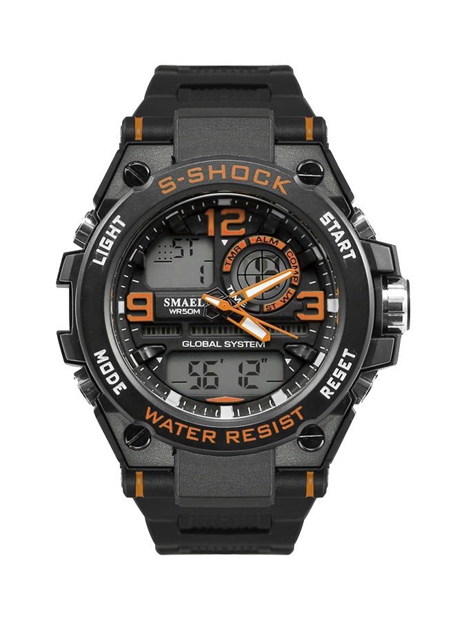 SMAEL Water Resistant Rubber Analog+Digital Watch 1603