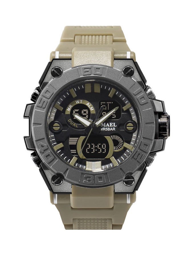 SMAEL unisex Water Resistant Rubber Analog+Digital Watch 8003