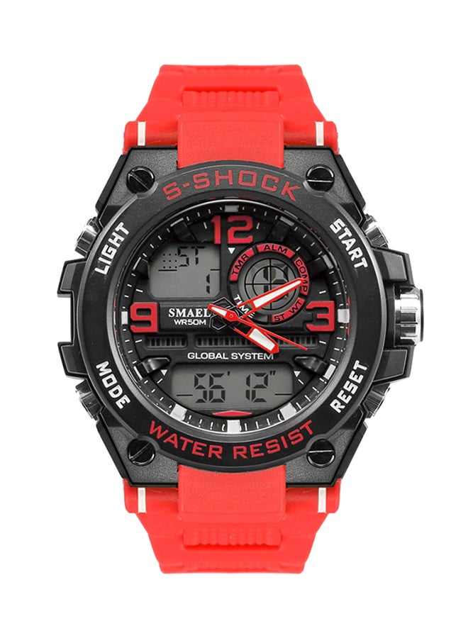 SMAEL Water Resistant Rubber Analog+Digital Watch 1603